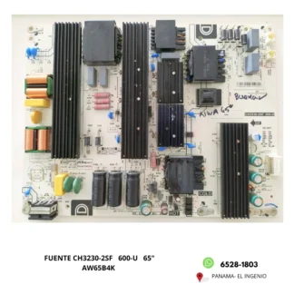 fuente tv CH3230-2SF   600-U AW65B4K