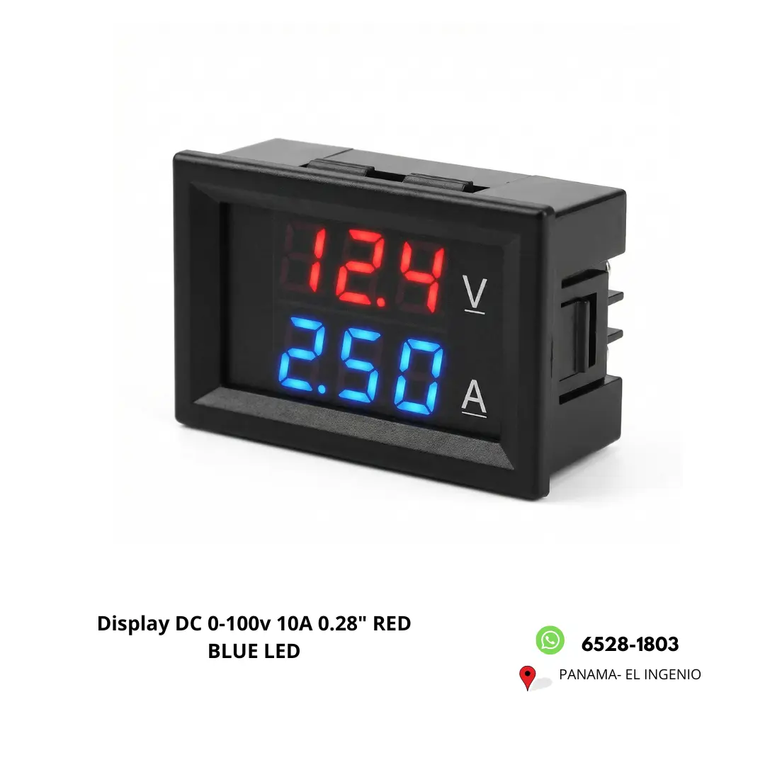 Display DC 0-100v 10A 0.28″ RED BLUE LED